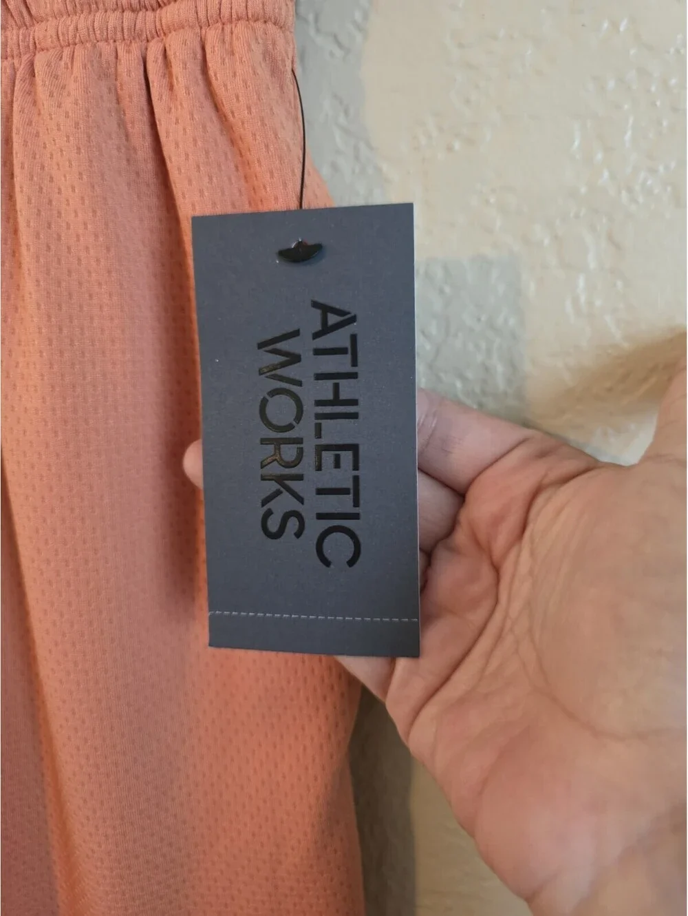 Athletic Works Men's Mesh Shorts Drawstring Orange S 28-30